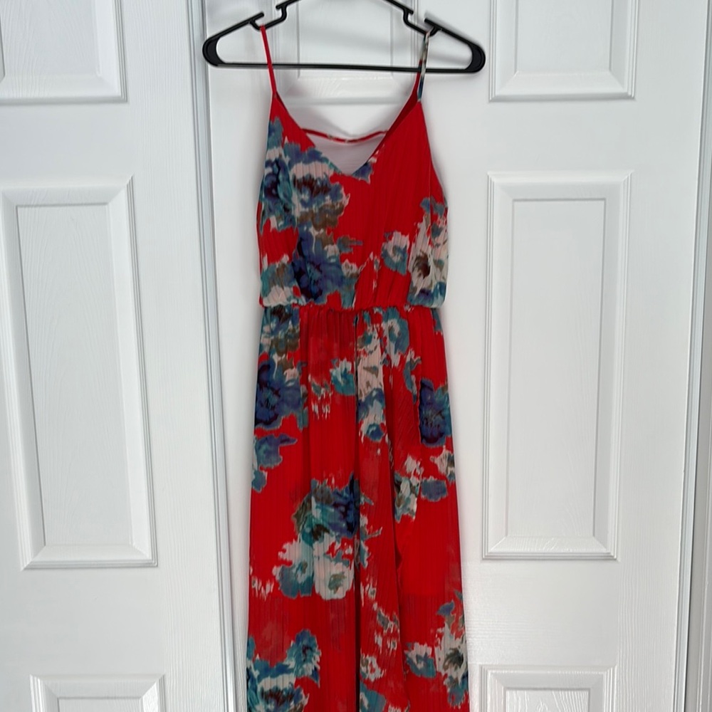 Sienna Sky Red Floral Maxi Dress